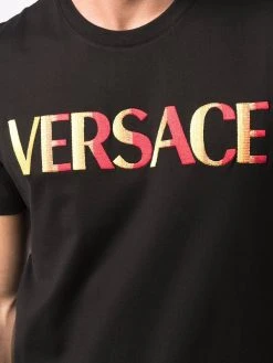 Versace t-shirt à logo brodé