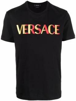 Versace t-shirt à logo brodé