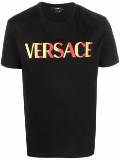 Versace t-shirt à logo brodé