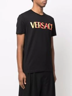 Versace t-shirt à logo brodé