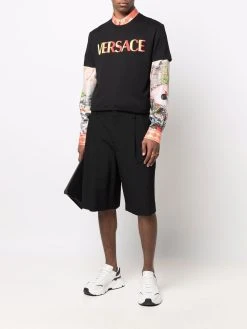 Versace t-shirt à logo brodé