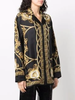 Versace Promos Chemise en soie à imprimé Medusa Renaissance chemises femme 9 Versace chemise en soie à imprimé Medusa Renaissance