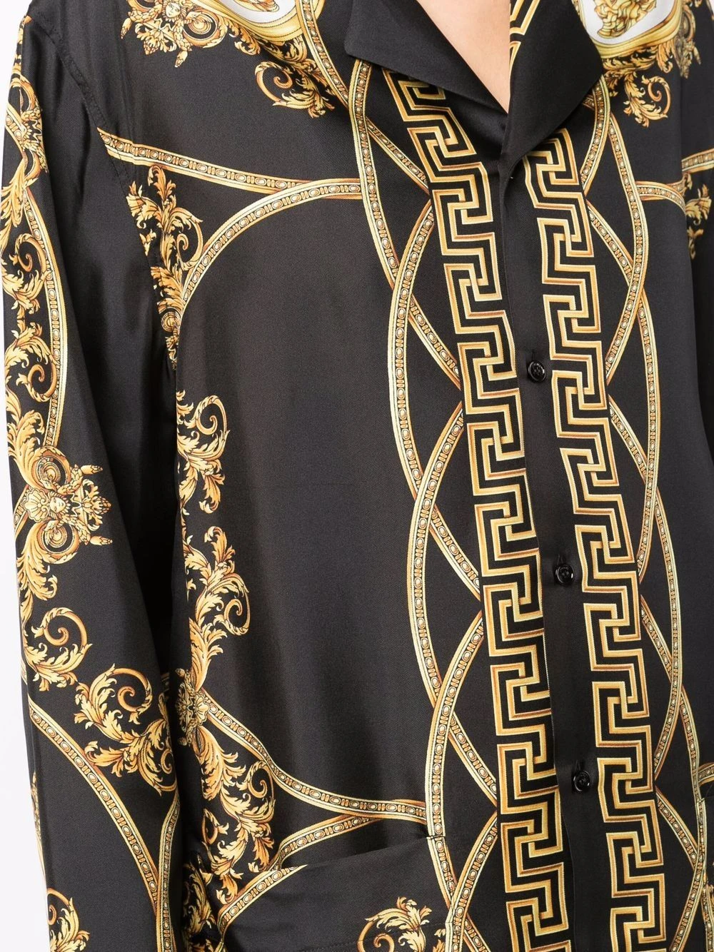 Versace Promos Chemise en soie à imprimé Medusa Renaissance chemises femme 7 Versace chemise en soie à imprimé Medusa Renaissance